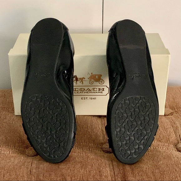 SOLD✨ Flash Sale ✨ Coach Ballet Flats (Black Patent Leather) Size 7.5 (Like New) - Picture 7 of 8